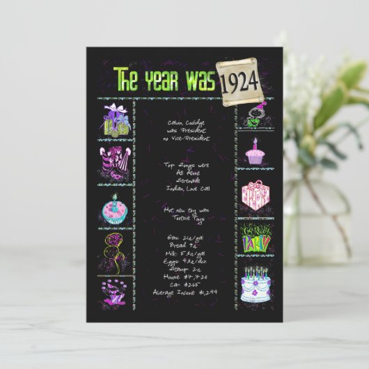 Geboortejaar 1924 kaart (Staand voorkant)