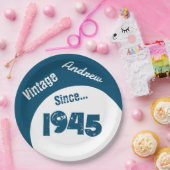 Geboortejaar 1945 80ste Verjaardag Papier Bord (Feest)