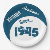 Geboortejaar 1945 80ste Verjaardag Papier Bord (Voorkant)