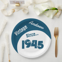 Geboortejaar 1945 Verjaardag Papieren Bord