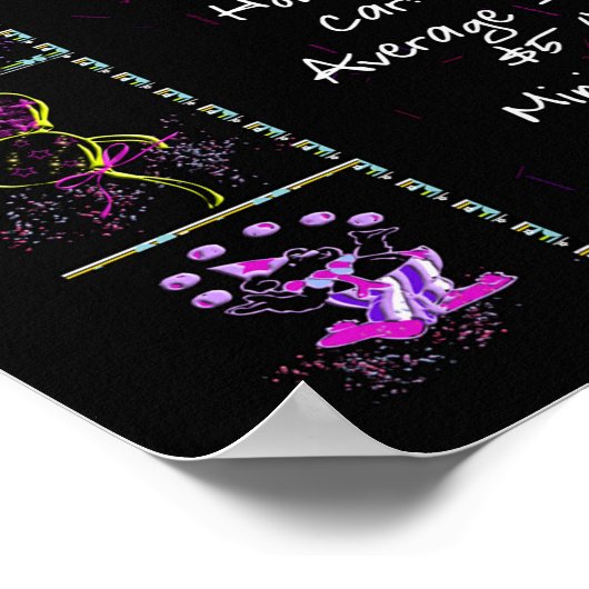 Geboortejaar 1957: Trivia op zwart Poster (Hoek)