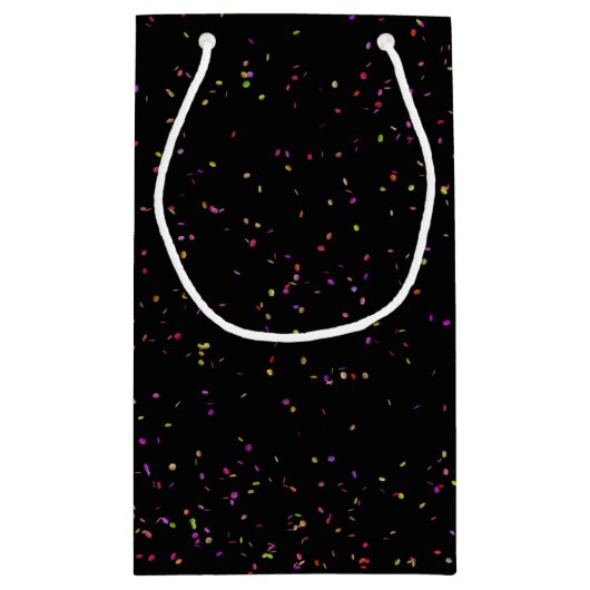 Geboortejaar 1961: Trivia op Black Small Gift Bag Klein Cadeauzakje (Achterkant)