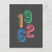 Geboortejaar - 1962 - 60ste verjaardag briefkaart (Voorkant)