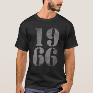 Geboortejaar 1966, gedempte vogeldag t-shirt
