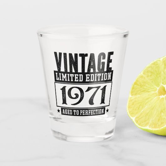 Geboortejaar 1971 - Geavanceerd Shot Glas (Voorkant)