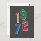 Geboortejaar - 1972 - 50e verjaardag briefkaart (Voorkant / Achterkant)