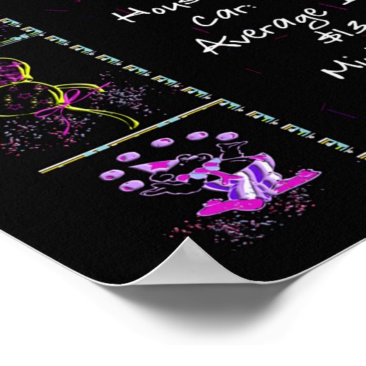 Geboortejaar 1973: Trivia op zwart Poster (Hoek)