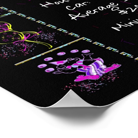 Geboortejaar 1978: Trivia op zwart Poster (Hoek)