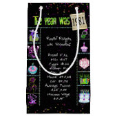 Geboortejaar 1981: Trivia op Black Small Gift Bag Klein Cadeauzakje (Voorkant)