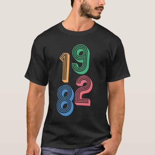 Geboortejaar - 1982 - 40e verjaardag t-shirt (Voorkant)