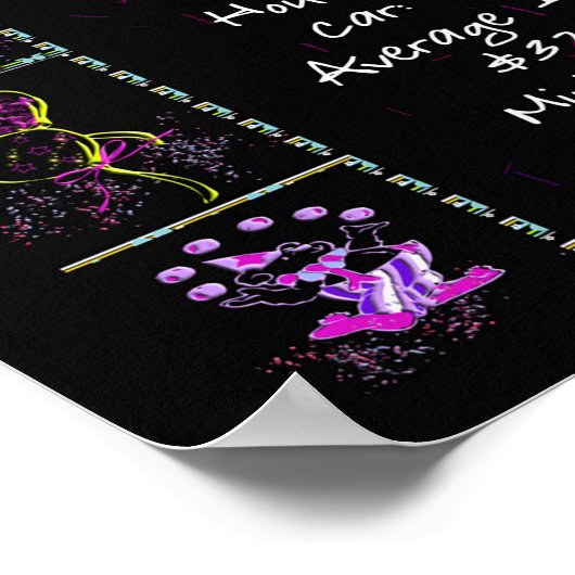 Geboortejaar 1985: Trivia op zwart Poster (Hoek)