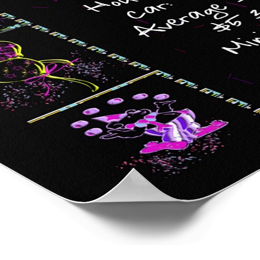 Geboortejaar 1996: Trivia op zwart Poster (Hoek)