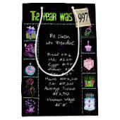 Geboortejaar 1997, vn Trivia, zwart Medium Cadeauzakje (Voorkant)