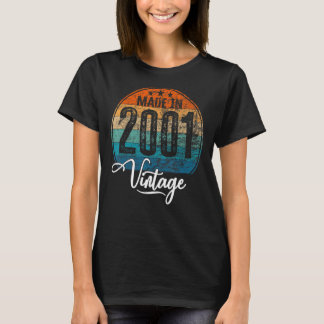  geboortejaar 2001 verjaardag van de geboorte t-shirt