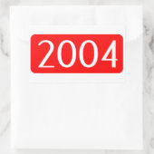 geboortejaar 2004 sms - nummer rechthoekige sticker (Tas)