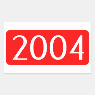 geboortejaar 2004 sms - nummer rechthoekige sticker