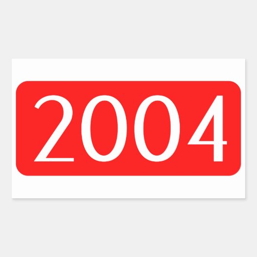 geboortejaar 2004 sms - nummer rechthoekige sticker (Voorkant)