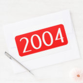 geboortejaar 2004 sms - nummer rechthoekige sticker (Envelop)