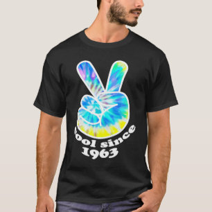 Geboortejaar: Birthday Cool sinds 1963 Tie Dye Pea T-shirt