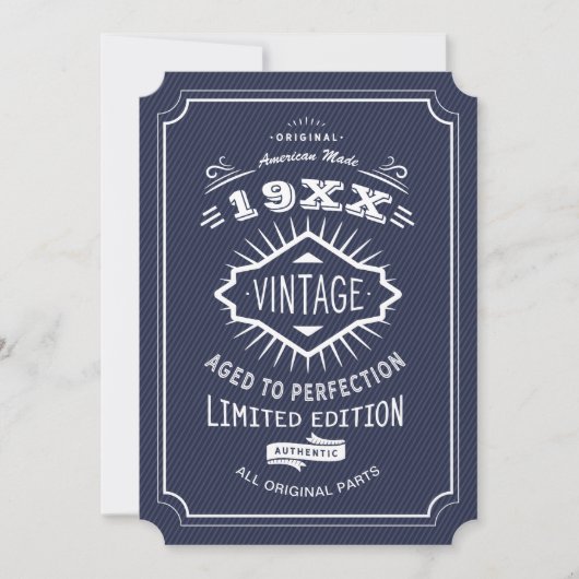  geboortejaar Blauwe Dag Kaart (Voorkant)