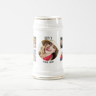 Geboortejaar Foto MUG 50e 60e 70e 80e 30e 40e Bierpul