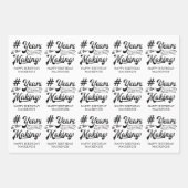 Geboortejaar in het bewerkingsscript Black Gold Inpakpapier Vel (Voorkant 3)