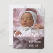 Geboortejaar - Meisje Aankondiging (Voorkant)