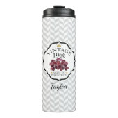  geboortejaar met rode druiven thermosbeker (Voorkant)