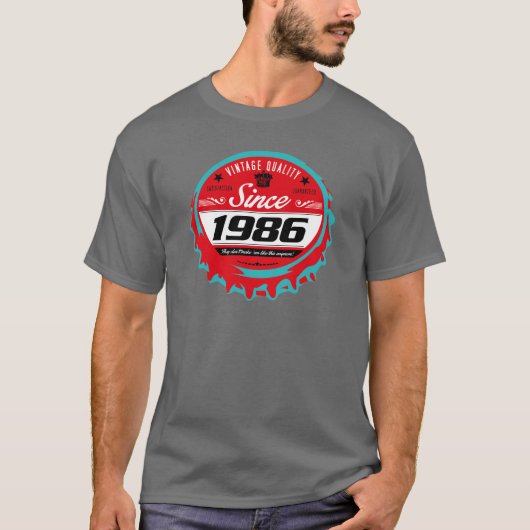 Geboortejaar T-Shirt 1986 (Voorkant)
