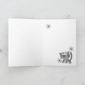 Geboortejaar van het Tijger Wenskaart Feestdagen Kaart (Binnen)