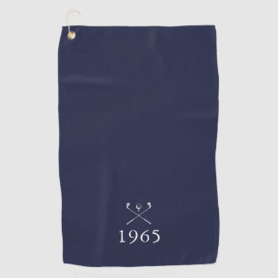 Geboortejaar Verjaardag Golfclubs Navyblauw Golfhanddoek