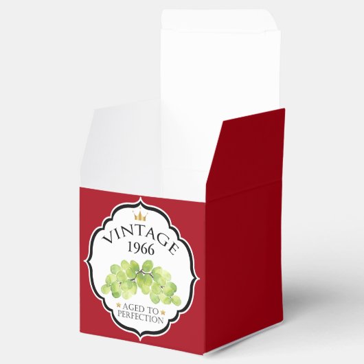 Geboortejaar Verjaardag Wijnlabel Bedankdoosjes (Geopend)