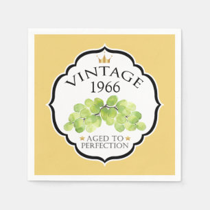  Geboortejaar Verjaardag Wijnlabel Servet