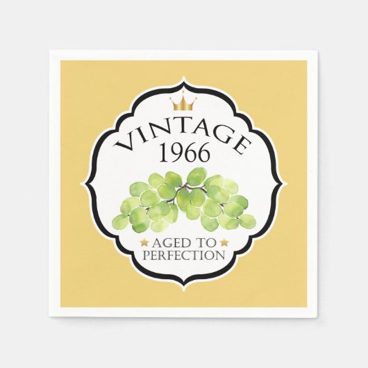  Geboortejaar Verjaardag Wijnlabel Servet (Voorkant)