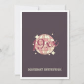 geboortejaar verjaardagsfeest Uitnodiging (Achterkant)