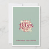 Geboortejaar  verjaardagsfeestje Uitnodiging (Achterkant)