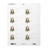 Geboortekaarskaars Gift Label Sticker (Full Sheet)