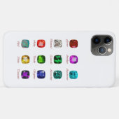 Geboortekaart, 12 maanden edelstenen, iPhone Case (Achterkant (horizontaal))