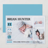 Geboortekaart Aankondiging geboorte (Voorkant / Achterkant)