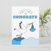 Geboortekaart voor baby aankondiging (Staand voorkant)