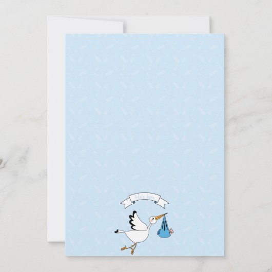 Geboortekaart voor baby aankondiging (Achterkant)