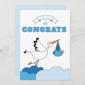 Geboortekaart voor baby aankondiging (Voorkant / Achterkant)