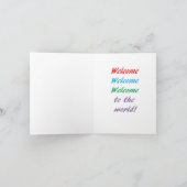 Geboortekaart voor drieling kaart (Binnen)