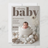 Geboortekaartje Boho Baby Magazine Aankondiging (Voorkant)
