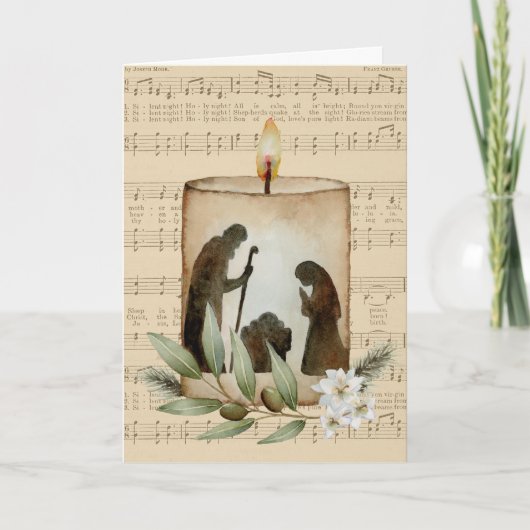 Geboortekaartje Gevouwen Kerst Kaart (Voorkant)