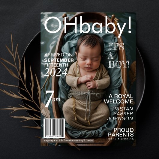 Geboortekaartje in Baby Magazine Aankondiging