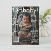 Geboortekaartje in Baby Magazine Aankondiging (Staand voorkant)
