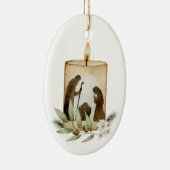 Geboortekaartje Keramisch Ovaal Kerstversiering Keramisch Ornament (Rechts)