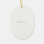 Geboortekaartje Keramisch Ovaal Kerstversiering Ornament (Achterkant)