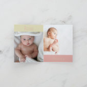 Geboortekaartje tweeling - gevouwen formaat kaart (Binnen)